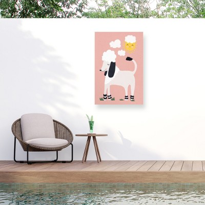 Trademark Fine Art - Treechild Happy Poodle Matted Framed Art