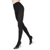 Memoi Women's Ribbed Plush Lined Fleece Opaque Winter Tights - 2 of 4