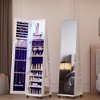 Vlsrka 360° Rotating LED Jewelry Armoire with Lock, Full Length Mirror, Large Floor Standing Organizer with Shelves - 4 of 4