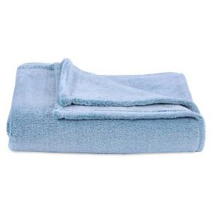 Frosted Plush Throw Blanket Teal - Better Living, Blue