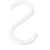 Unique Bargains Home Wardrobe Plastic S Shape Hooks White 5 Pcs - 3 of 4