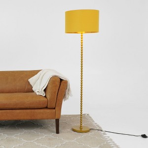 VYNXARIA 58"H Modern Floor Lamp for Living Room, Tall Corner Lamp for Bedroom & Office Lighting, Orbit Floor Lamp Ochre and Gold - 1 of 4
