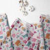 Bacati - Little Dino Girls Fucshia/Aqua Muslin 100 percent Cotton Muslin Universal Baby US Standard Crib or Toddler Bed Fitted Sheet - 2 of 4