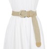 Allegra K Women's Metal Buckle Woven Wide Braided Dress Waist Belts 65-88cm/25.59-34.65" - 4 of 4