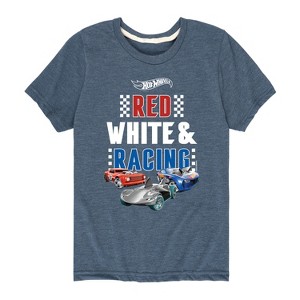 Boys' - Hot Wheels - Red, White, and Racing Short Sleeve Graphic T-Shirt - 1 of 4