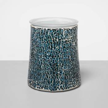 Dawhud Direct | Mosaic Glass Plug-In Fragrance Wax Melt Warmer (Crackled Fuchsia)