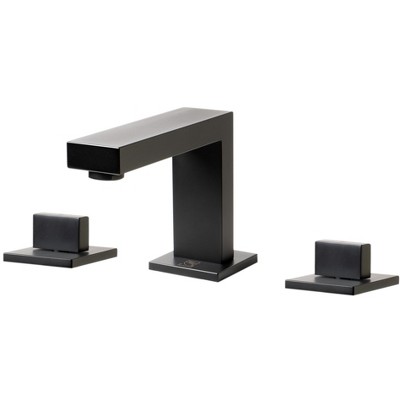 ALFI Black Matte Widespread Modern Bathroom Faucet