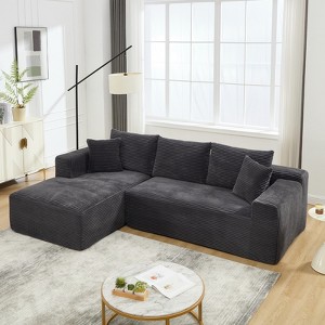 ChicFurnit L-Shaped Modular Sectional Sofa Couch Left Chaise Memory Foam Cloud Couch Oversized Couches for Living Room, Beige, 14.96"*15.75"*46.85" - 1 of 4