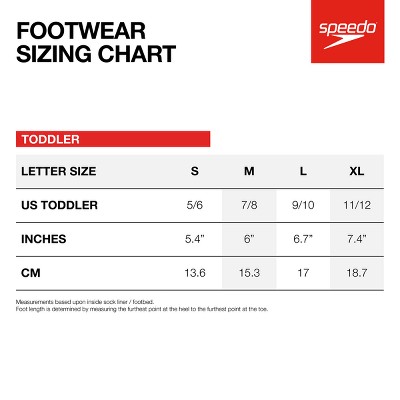 speedo size chart boys