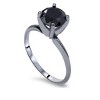 Pompeii3 3ct Black Diamond Solitaire Engagement Ring 14K Black Gold - 2 of 4