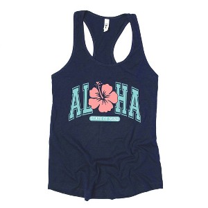 Simply Sage Market Women's Aloha State of Mind Flower Graphic Racerback Tank - 1 of 2