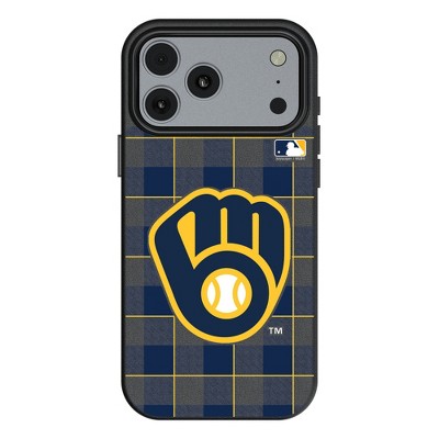 MLB National League Teams Plaid MagSafe Compatible Cell Phone Case for Apple iPhone 17 Series