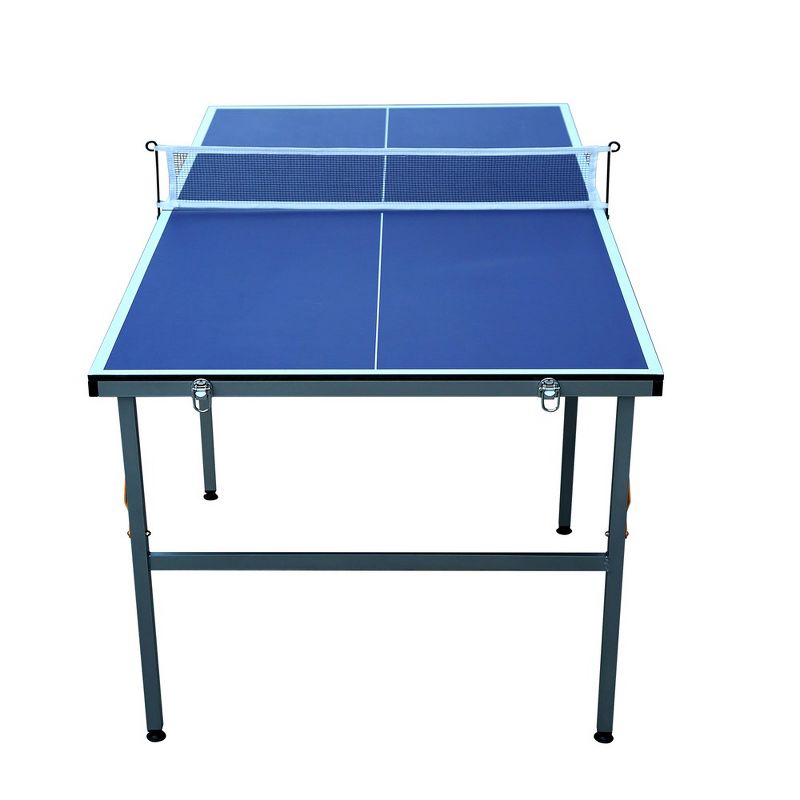 6ft Mid-Size Table Tennis Table Foldable & Portable Ping Pong Table Set, 2 Table Tennis Paddles and 3 Balls, 5 of 6