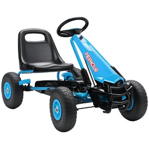 Qaba Pedal Go Kart for Kids, Go Cart with Adjustable Seat, EVA Wheels, for Boys & Girls Aged 3-8 Years Old - 1 of 4