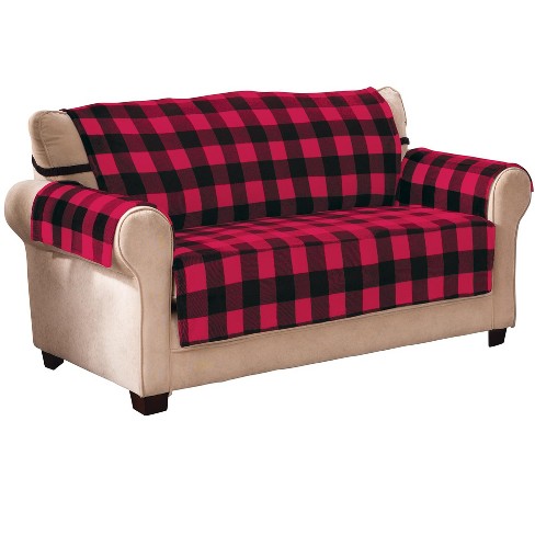 Buffalo plaid 2024 loveseat cover