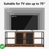 Farmhouse TV Stand for 65/75 inches TVs Industrial Entertainment Center w/Double Mesh Doors and Storage Cabinet - 3 of 4