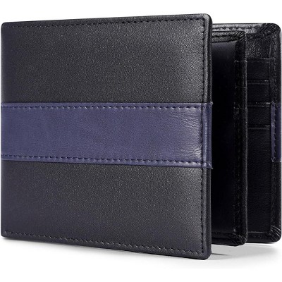 Paaaawaters Genuine Leather Wallet for Mens, Mens Bifold Wallet with 16 Card Holder 1 ID Window Gift for Him