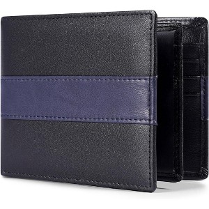 Paaaawaters Genuine Leather Wallet for Mens, Mens Bifold Wallet with 16 Card Holder 1 ID Window Gift for Him - 1 of 4