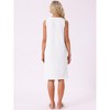 INSPIRE CHIC Women's Shower Wrap Wearable Button Bath Towel Robe Strap Sleeveless Dress with Snaps Pockets Spa - 4 of 4
