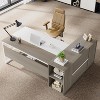 Tribesigns 70.86-inch Executive Desk, L-Shaped Office Desk with Storage Cabinet, Business Furniture Desk Workstation for Home Office - 2 of 4