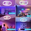 29" Ceiling Fan with Adjustable Dimmable LED Lights with Acrylic Shade, 6-Speed Reversible Fan for Bedroom or Living Room–The Pop Home - 2 of 4