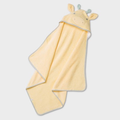 Baby Giraffe Critter Hooded Towel - Cloud Island™ Yellow