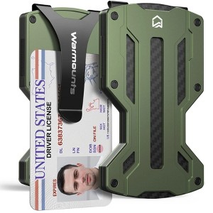 Warmounts Men Slim RFID Wallet in Carbon Fiber & Aluminum - Stylish, Secure & Perfect Valentine's Gift - 1 of 4