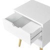 Side Table with 2 Drawer and Rubber Wood Legs, Mid-Century Modern Storage Cabinet for Bedroom? - 2 of 4