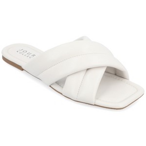 Journee Collection Womens Divyah Puff Strap Slide Sandals - 1 of 4