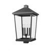 Z-Lite Beacon 4 - Light Post Light in  Black - 3 of 4