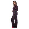 #followme  Womens Printed Microfleece Button Front PJ Pant Set with Socks / Winter Pajamas - 2 of 4