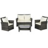 Pieces Outdoor Patio Furniture Sets Garden Rattan Chair Wicker Set - 4 of 4