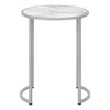 NicBex Round End Table with Clear Glass Table Top Small Side Table in Black Metal for Indoor Outdoor - 4 of 4