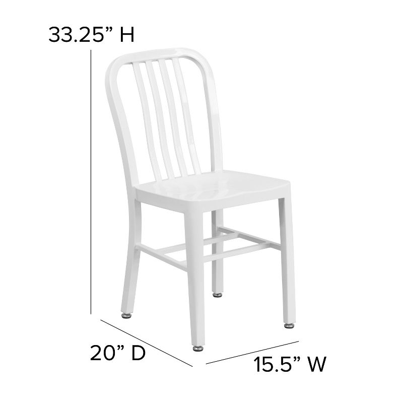 Flash Furniture Commercial Grade Metal Indoor-Outdoor Chair, 5 of 13