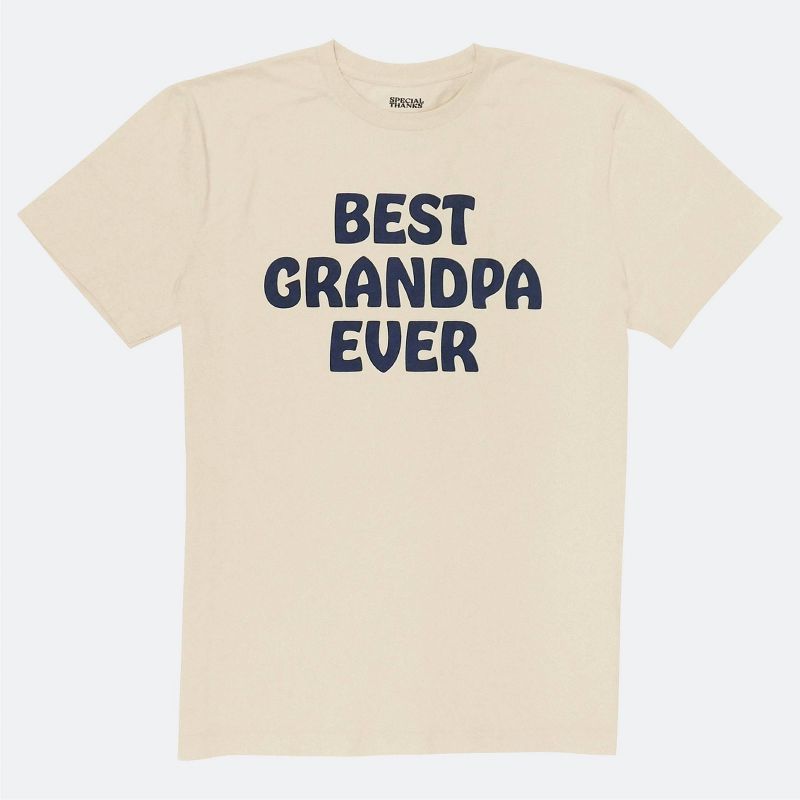 Men&#39;s Special Thanks Best Grandpa Ever Short Sleeve Graphic T-Shirt - Beige, 1 of 4