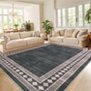 Machine Washable Modern Geometric Area Rugs 6x9 Contemporary Accent Carpet, Stain-Resistant Low Pile Throw Rugs, Bordered Indoor Floor Carpet - 4 of 4