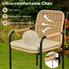 Nicbex 7 PCS Patio Dining Set,Outdoor Furniture Set,Plasic Wood Patio Table with Umbrella Holes&6 Armchairs,Rustic Dining Table&Chairs for Backyard - 2 of 4