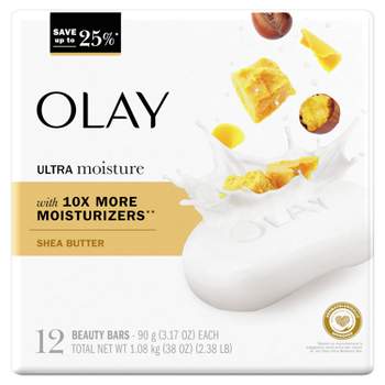 Olay Moisture Outlast Ultra Moisture Shea Butter Beauty Bar Soap with Vitamin B3 Complex - 3.17oz/12ct