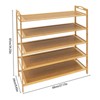 YIYIBYUS Bamboo 5-tier Shoe Storage Rack Free Standing Shoes Shelf Organizer - 3 of 4