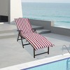 Kozyard Aluminum Foldable Reclining Lounge Chair with Cushion, No Assembly Needed - 2 of 4