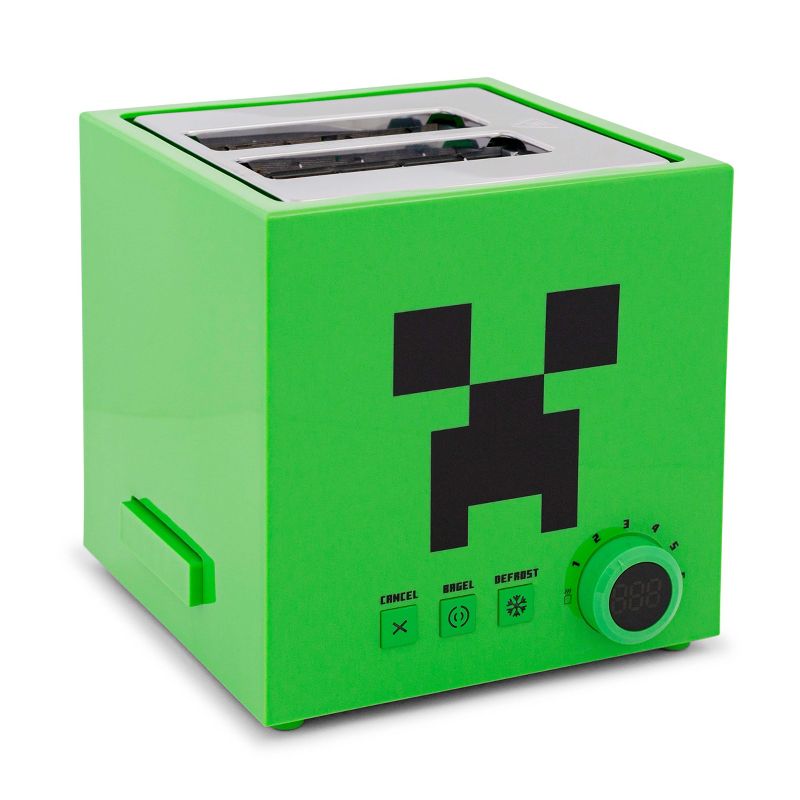 Ukonic Minecraft Green Creeper 2-Slice Toaster With Imprint Feature, 1 of 10