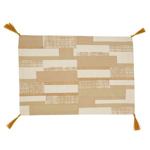 Saro Lifestyle Geometric Print Placemats With Foil Design (Set of 4) - 1 of 4