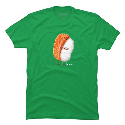 Men's Design By Humans Sushi Hug By andremullerdko T-Shirt