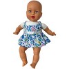 Doll Clothes Superstore Handmade Floral Sundress with Tights – Fits 14-15 Inch Baby Dolls - 3 of 4