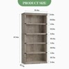 Coucheta Bookcase - Farmhouse Style, Floor Standing, Display Storage, Modern Wide Shelf for Bedroom, Living Room, Office, Home Decor - 3 of 4