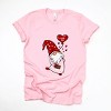 Simply Sage Market Valentine Gnome Heart Short Sleeve Tee - S - Pink - 2 of 4