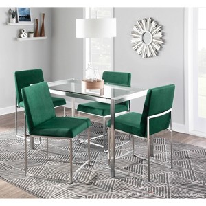 Set of 2 High Back Fuji Contemporary Dining Chairs - LumiSource - 1 of 4