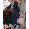 Women's Oversized Long Cardigan Sweaters Fall Outerwear Cable Knit Open Front Longline At Knee Cardigan Sweaters with Pockets - 2 of 4