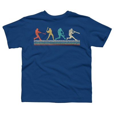 Boy's Design By Humans Vintage Distressed Baseball Swing By LuckyCharm99 T-Shirt