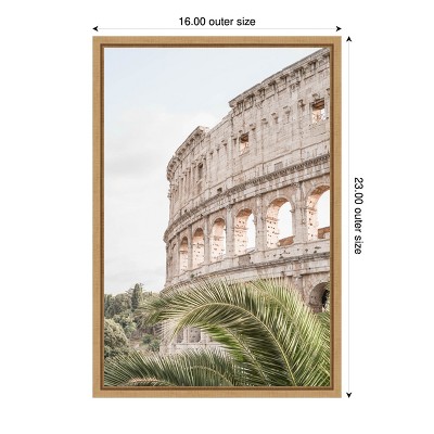 Sylvie Maple Framed Canvas Print of Colosseum in Rome, 16 x 23